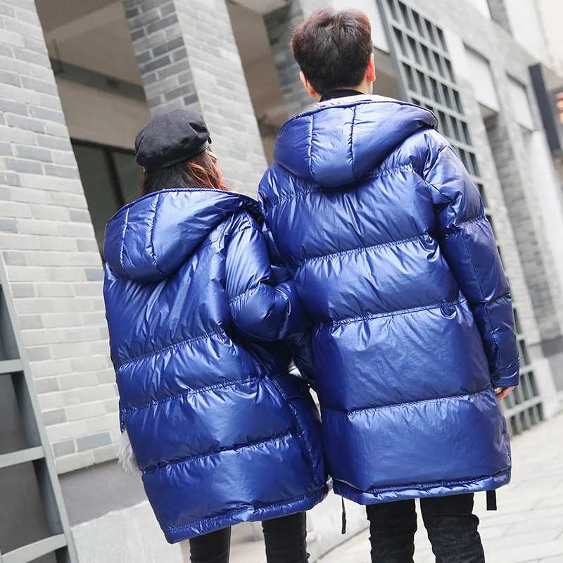 Custom Women Hooded Softshell Shiny Down Coat Waterproof