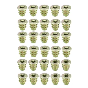 

uxcell M5x11mm Wood Insert E-Nut Interface Screws Furniture Fittings Zinc Alloy 30pcs