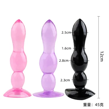 Silicone Anal Dildo No Vibrator Male Prostate Massager Anal Beads Plug G Spot Butt Plug Masturbation Anal Sex Toys for Couple 6
