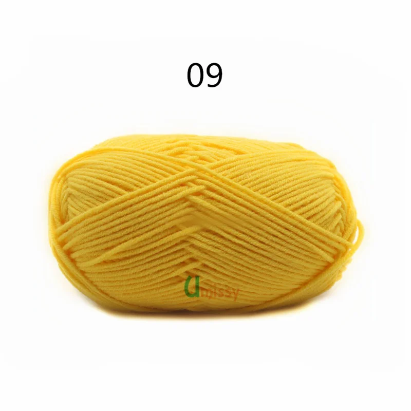 09 36pcs 36 шт./лот, ручная вязка, шерстяная линия, окрашенная, горячая Распродажа, хлопковая Детская Пряжа молочного оттенка, гребенная хлопковая пряжа для вязания крючком, 62 цвета - Цвет: 09 36pcs