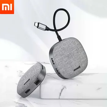 

Xiaomi Original Mijia 7in1 Type-C Multi-function Dock Gigabit USB 3.0 HDMI RJ45 network port SD TF PD power supply charging