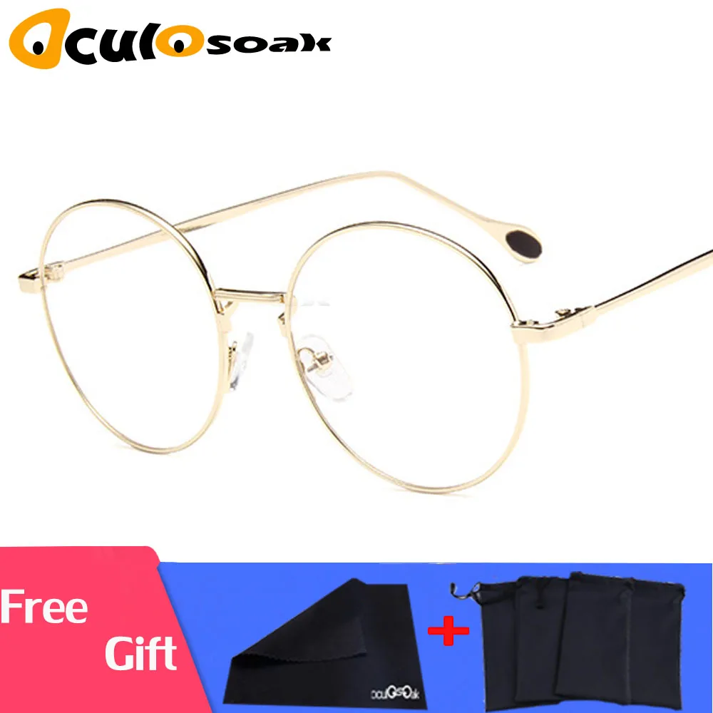 

Women Optical Glasses Frame Men Square Gold Metal High Quality Small Round Transparent Eyeglasses Frame Women Unisex