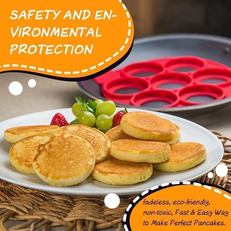 Egg Pancake Ring, Non-stick Pancake Maker Silicone Mold, Egg Cooker Omelet  Forming, Kitchen Baking Accessories - Temu