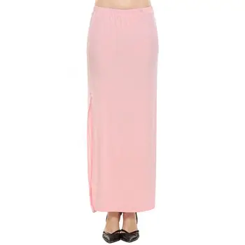 

Women Casual Elastic Waist Side Split Solid Slim Sexy Skirt