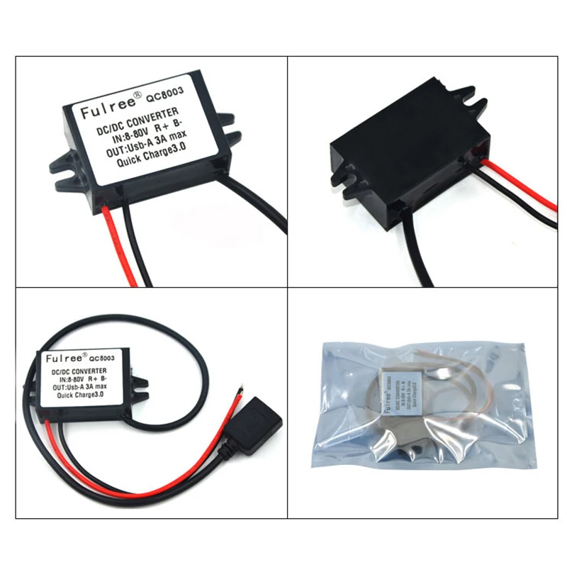 USB QC3.0 DC-DC автомобильный преобразователь 8-80 В до 3,7-12 В 3 а 36 Вт адаптер питания используется для huawei iphone Защита от перенапряжения автомобиля