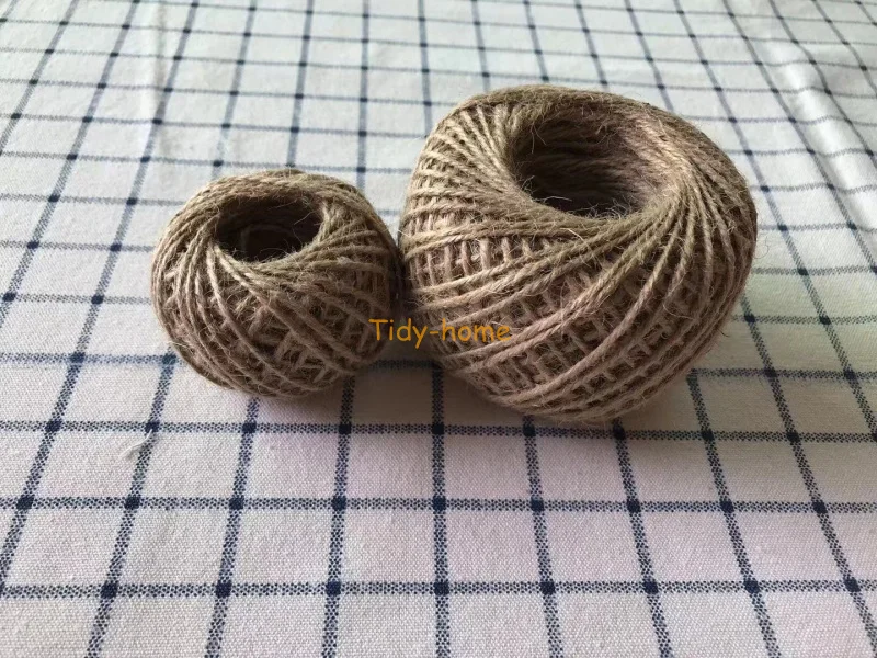 30/100 ярдов натуральный пеньковая веревка натуральный джут шпагат джутовый шнур конопляным шнуром, Hurlap строка подарочная упаковка Струны для крафта расходные материалы