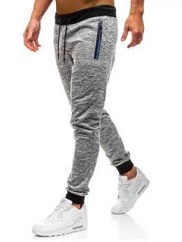 

2018 New Brand Cotton Solid Casual Pants New Men Track Pants Slim Trousers Tracksuit Casual Plain Grey