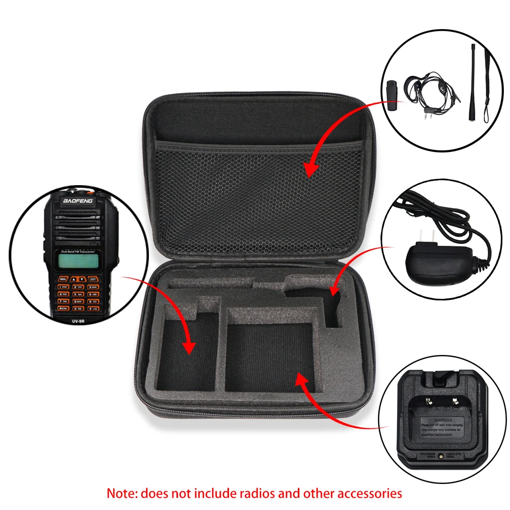 Новая портативная рация сумка Портативный чехол для радио сумка коробка для хранения для UV-82 UV82hp BF-888S UV5R Pro UV3R Сумка для охоты