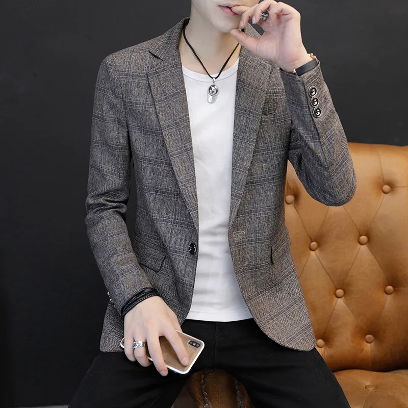 

Spring New Style Pattern Men's Casual Suit Korean-style Slim Fit Small Suit Young Men's Men's Coat