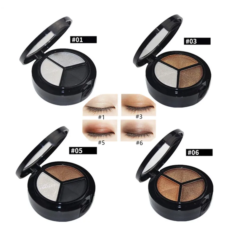 

Professional Smoky Eyeshadow Makeup Set 3 Colors Natural Matte Eye Shadow Palette Nude Eye Shadow Glitter