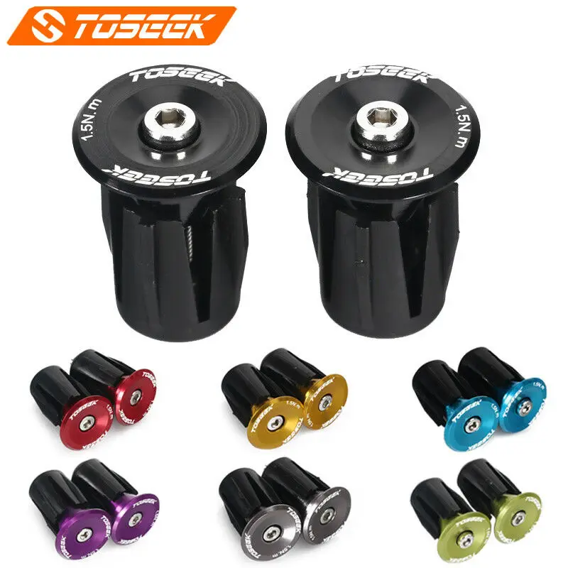 4 pcs Bicycle Aluminum Alloy Handlebars Grips Cap Plug Handle Bar Caps End