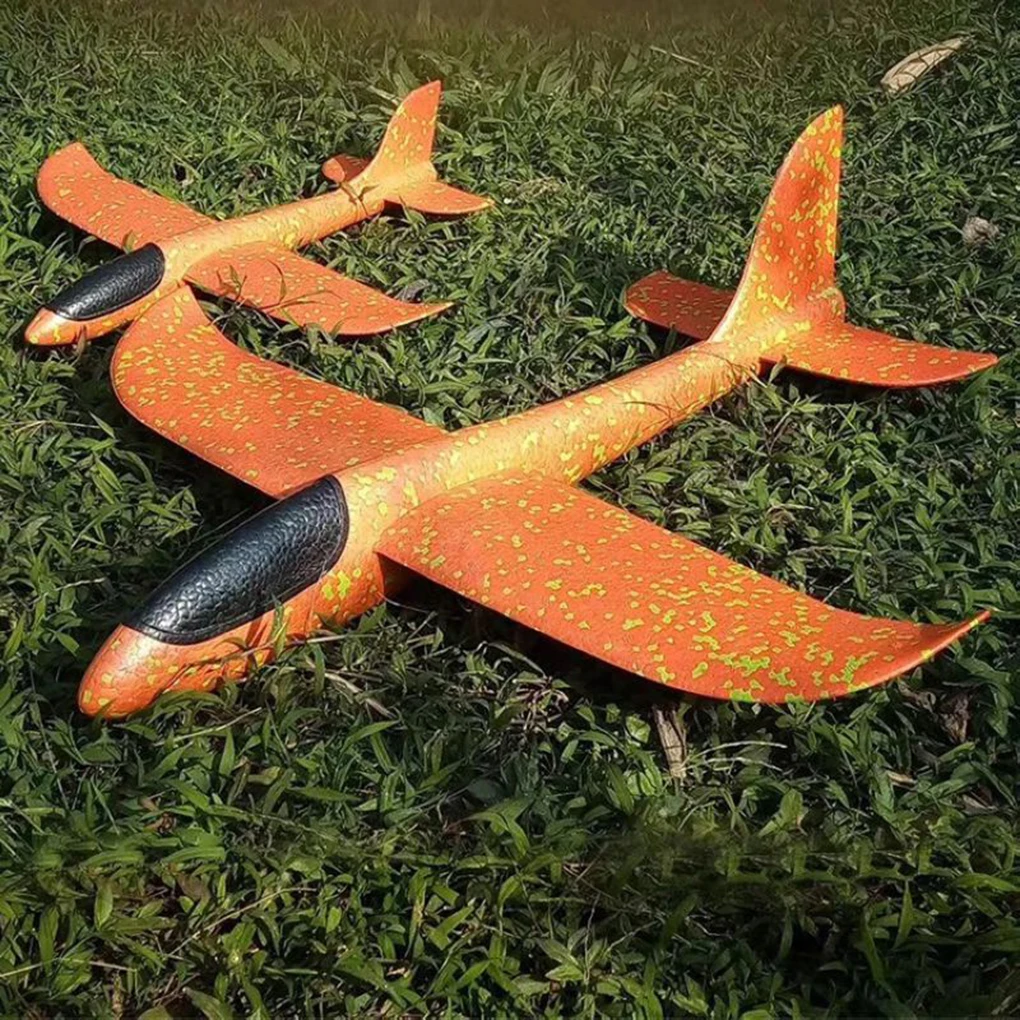 

Children Hand Throw Stunt Aircraft Soaring Circling Airplane Model Kids Falling Resistant Toy Color Random