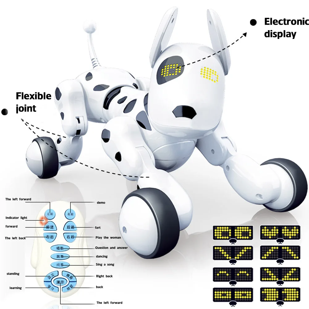 Интеллектуальная машина игрушка собака 2,4 г беспроводная радиоуправляемая собака новая Головоломка Электрический танец Программирование собака Детские игрушки