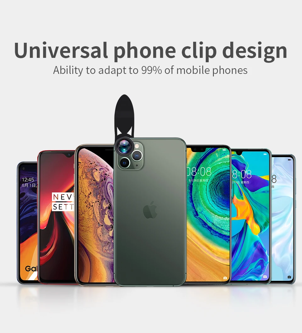 KUULAA Universal 14X Monocular Zoom HD Optical Cell Phone Lens Observing Survey telephoto lens for iPhone 11 Pro Smartphone