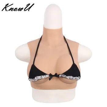 

KnowU Crossdresser Silicone Breast Plate S Size B/C/D Cup Only for Thin Body Transgender Shemale Fake Tits Boobs сиськи meme