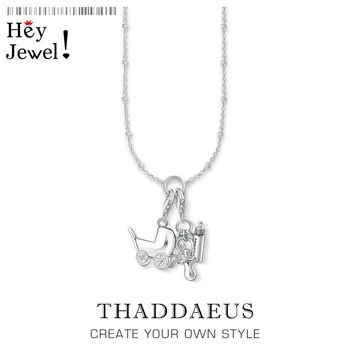 

Charm Necklace Baby Bottles, Dummy and Shoe,2020 New Fashion Jewelry Europe 925 Sterling Silver Bijoux Lovely Gift For Women Mum