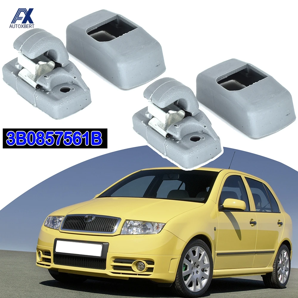 Зажим-Крючок для SKODA Fabia 6Y Octavia A4 A5 1U 1Z Superb B5 3U 3B0857561B 3B0857563 серый передний