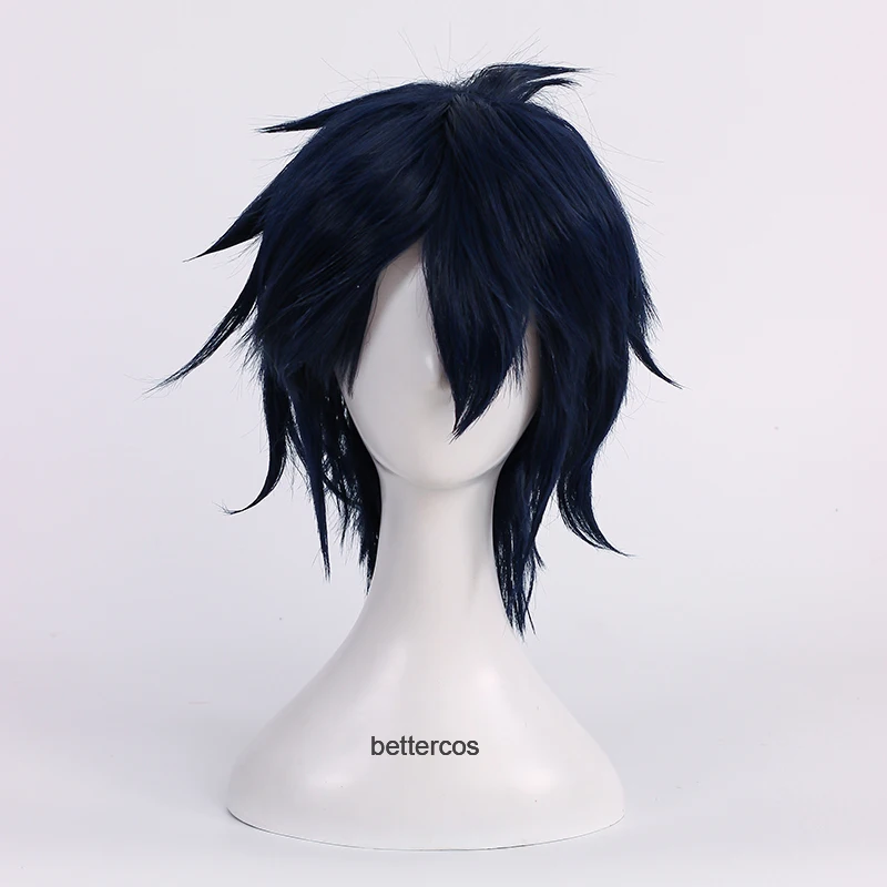 Ao no Blue Exorcist Okumura Rin парик для косплея синий короткий термостойкий синтетический +