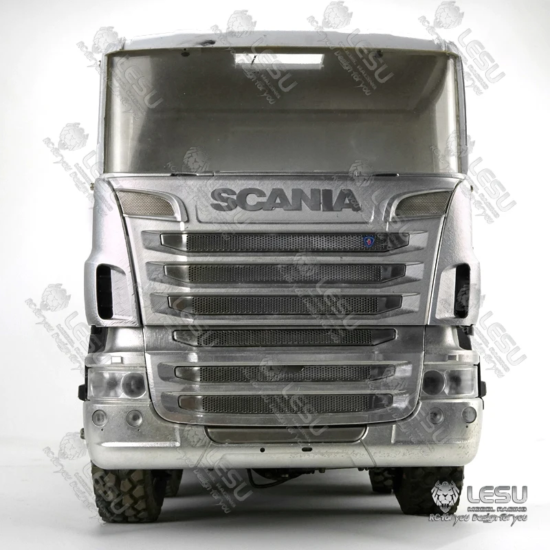 Металлический бампер LESU передняя сторона для 1/14 RC TAMIYA Scania R730 R620 трактор грузовик