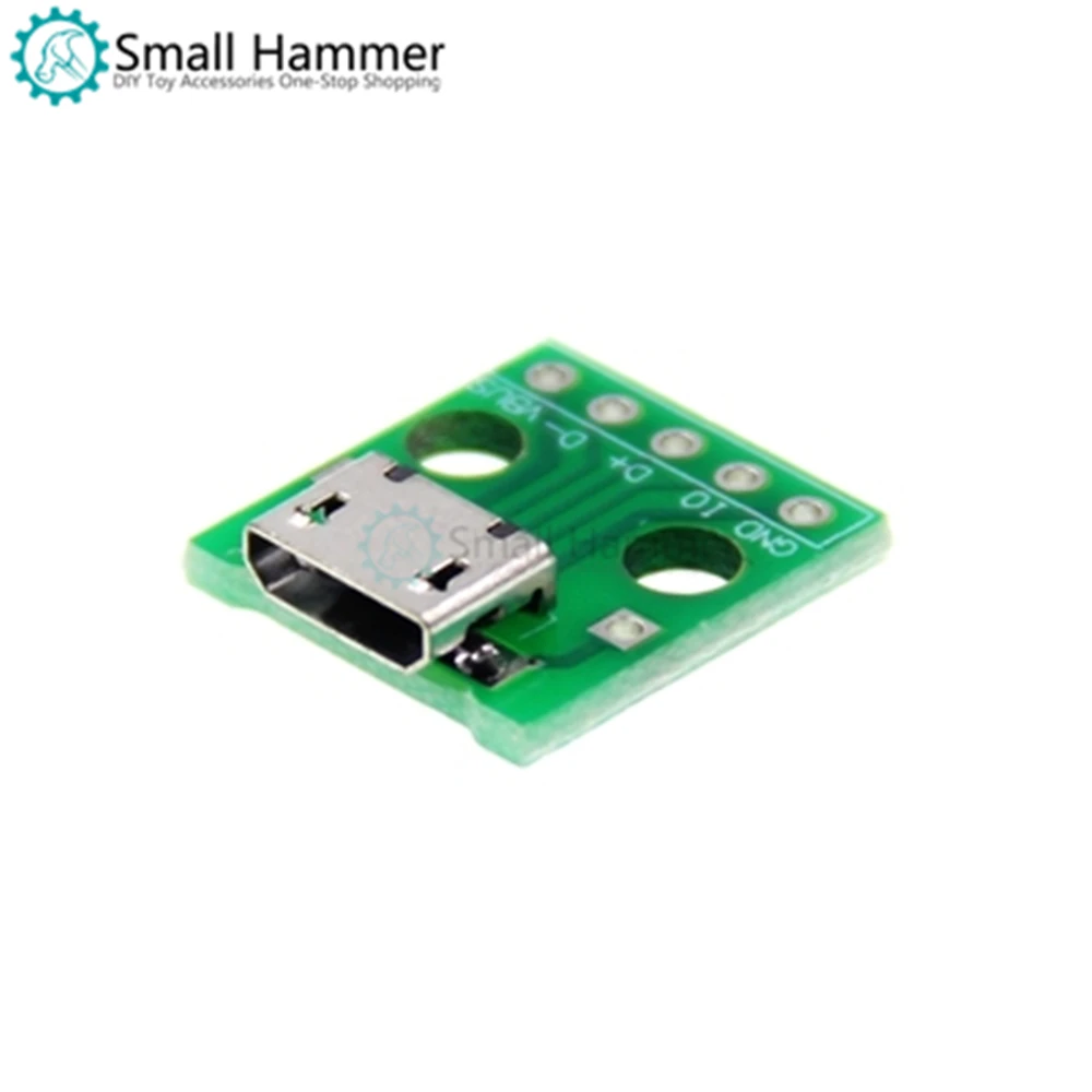 10 шт. Micro USB Для DIP female B патч, чтобы подключить usb-адаптер доска припаянная