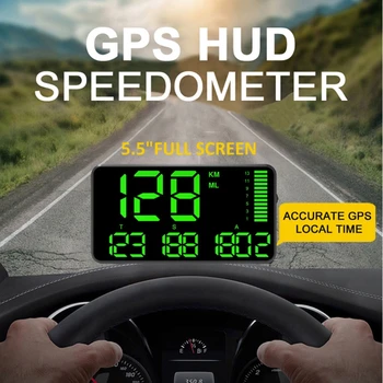 

C90 Car HUD Head Up Display GPS Speedometer Speed Display KM/H MPH For Car 6XDB