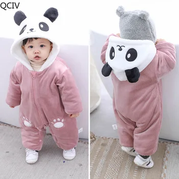 

Baby Rompers For Baby Girls Boys Clothes Newborn Jumpsuit Infant Baby Winter Long Sleeve Thicken Panda Overalls For Children