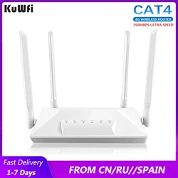 4g lte roteador cat4 150mbps wifi cpe móvel hotspot rj45 lan porta modem com slot para cartão sim 300mbps sem fio 4 antena externa