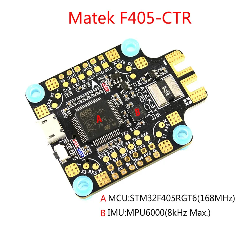 Matek System Mateksys F405-CTR F405 CTR Контроллер полета встроенный PDB OSD 5 V/2A BEC Датчик тока для радиоуправляемого дрона