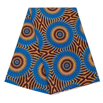 

Hot sale High Quality African prints fabric veritable kwanzaa wax real dutch wax Nigerian style 6 yards/pcs 100% cotton