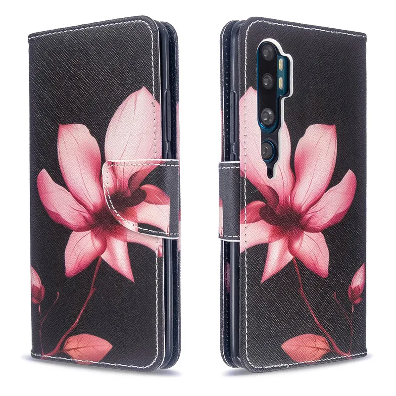 Чехол книжка для Xiaomi Mi Note 10 чехол из искусственной кожи кошелек подставка Pro