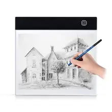 A5 светодиодный цифровой графический планшет для рисования, коробка для рисования, Трассировка, светодиодный светильник, панель для копирования с контролем яркости