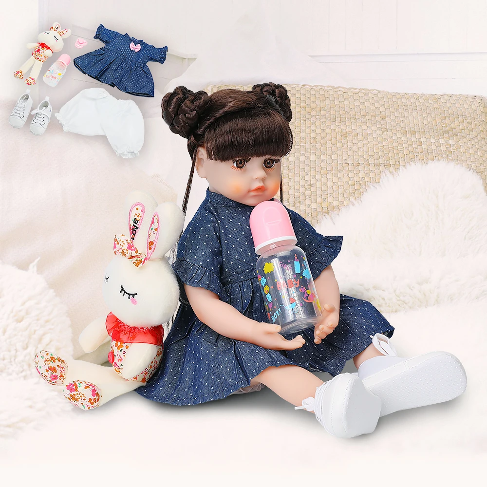 48 см Reborn Baby Doll девочка реалистичные мягкие силиконовые куклы младенец новорожденный принцесса малыш игрушки для малыша Bonecas Рождественский подарок на день рождения