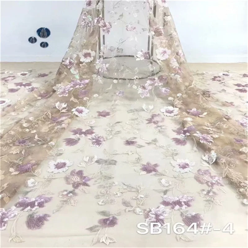 

2019 New Upscale African Net Sequins Lace Fabrics,Wholesale sequins French net lace fabric for Nigeria wedding