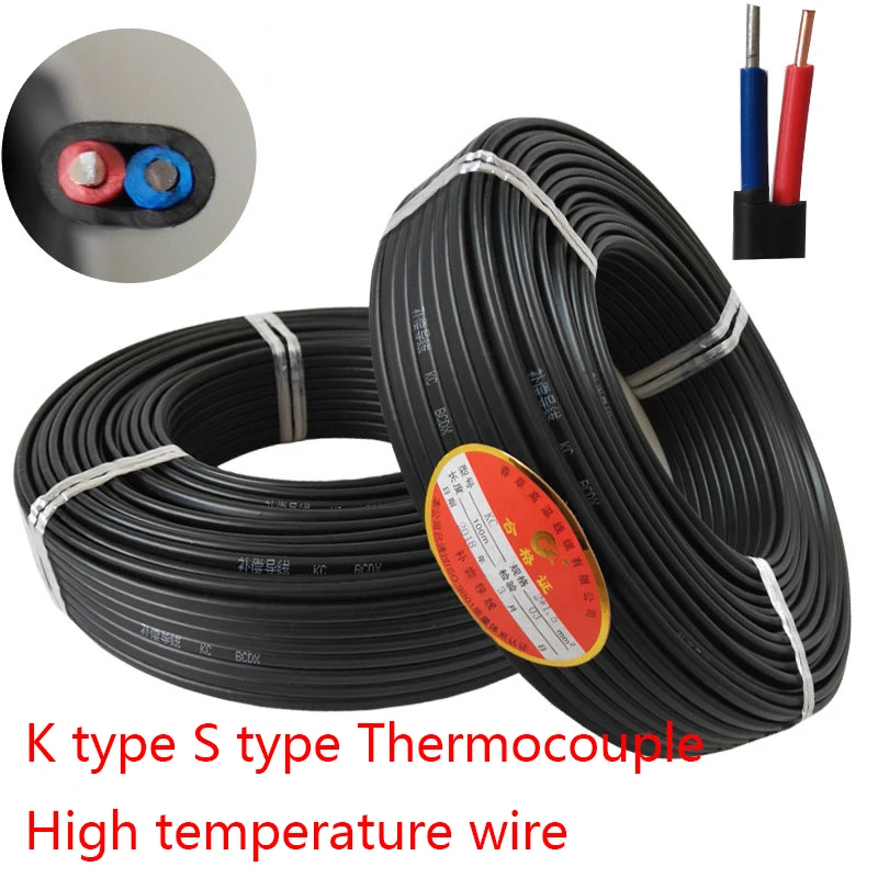 

KC2X1 Compensation Wire SC2X1 K type S type Thermocouple Connect Wire High Temperature wire Temperature Measurement wire