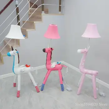 

Modern Cartoon Floor Lamp Standing Lamp Cloth Loft Decor Living Room Indoor Home Cafe Office Floor Lamp Dining Room Fixtures