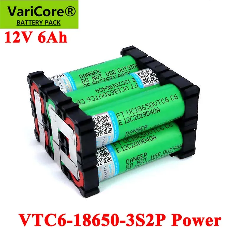 11 1 V/12 6 V 18650 VTC6 3S2P 6000mAh 20A power для беспроводной отвертки 12V батарея DIY сварочный