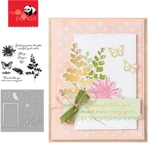 Mp065 borboleta flor de metal corte dados e selos estênceis para diy scrapbooking decorativo gravação cartão de papel que faz artesanato(China)