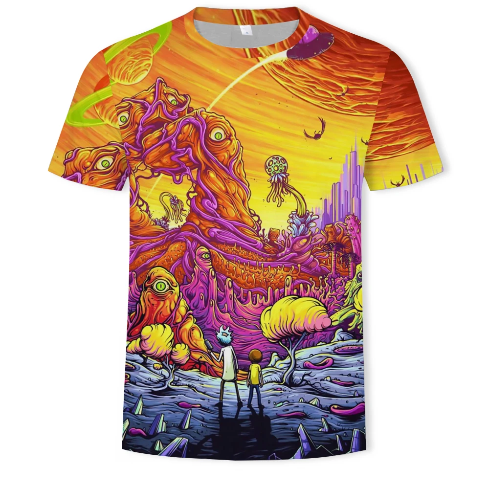 Top Quality Rick and Morty funny men t shirt casual short sleeve morty print mens T-shirt Fashion cool T for | Мужская одежда