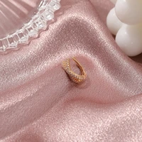 1PC Punk métal Zircon oreille manchette oreille pince pour femmes sans percé C forme géométrique petite oreille manchette oreille enveloppement oreille manchette Clips bijoux 3