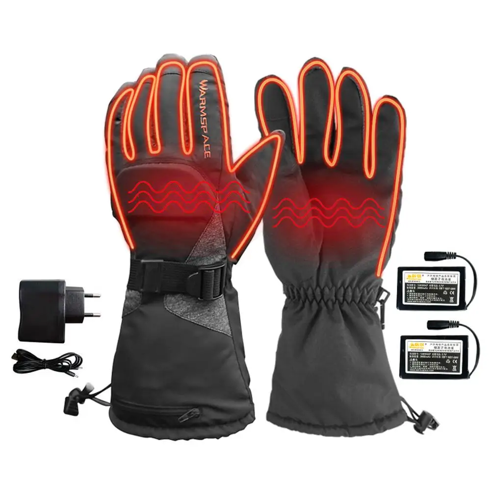 

Heated Gloves Battery Powered Heat Gloves Waterproof Winter Thermal Gloves Warm Touchscreen Gloves For Outdoor Sports