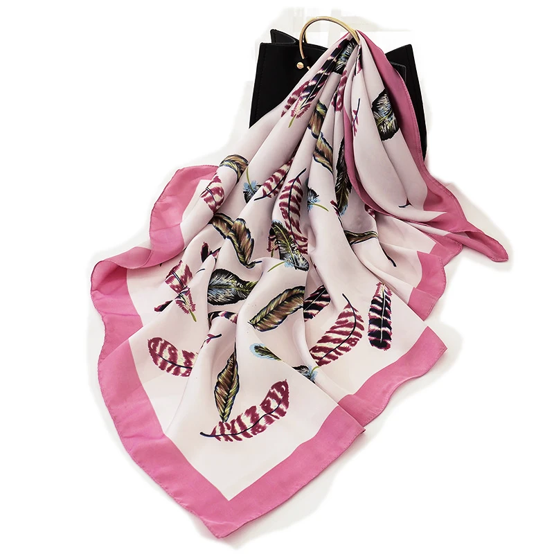 Новый Модный женский атласный квадратный