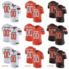 Мужская Женская Молодежная детская Быстрая Кливленд высокое качество Browns на заказ Джерси