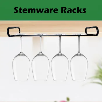 

Under Cabinet Glasses Stoage Stemware Wine Glass Rack Holder for Bar Kitchen High quality useful 27/35/55cm Stainless Steel