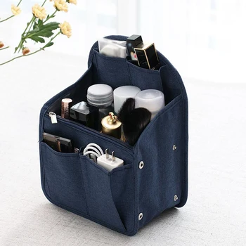

Sleeve Bag Travel Backpack Female Liner Bag with Compartments Partition Storage Large Capacity Storage Bags Makeup Organizers