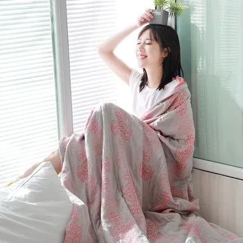 

Towel Blanket Cotton Thin Summer Bedding Coverlet Single Person Double Gauze Throw Blankets For Kids Adults