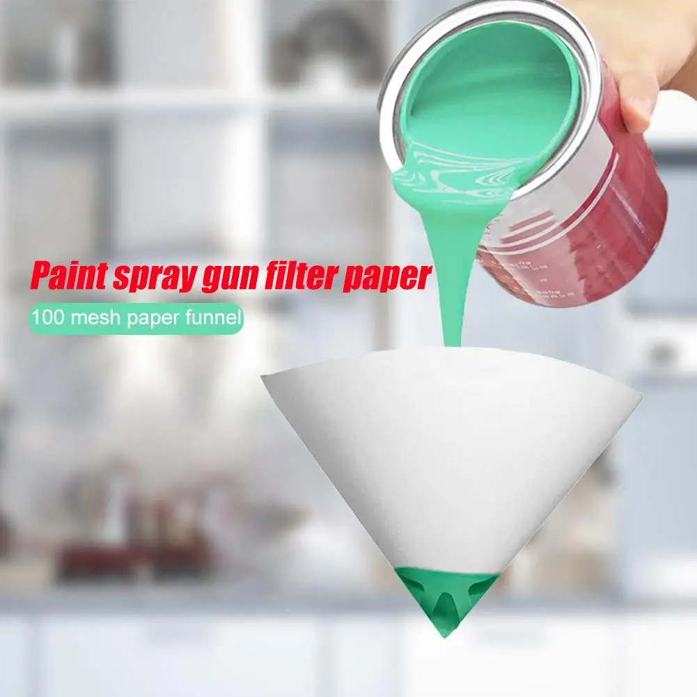 20/50/100pcs 100 Mesh Paper Paint Strainers Industrial Coating Filtration Conical Filter Environmental Good | Инструменты