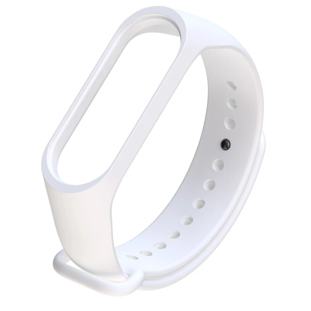 Смарт-браслет для 4 3 ремешка с цветным силиконовым сменным ремнем умные аксессуары браслет спортивный ремешок - Цвет: Белый