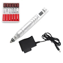 ABVP заряжаемый мини электрический сверлильный станок для ногтей, маникюрный аппарат, ручка для дизайна ногтей, педикюр, пилочка для ногтей, набор инструментов для дизайна ногтей