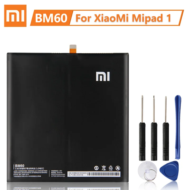 Оригинальный сменный аккумулятор XiaoMi BM60 для Xiaomi MI Mipad 1 A0101 100% Новый оригинальный