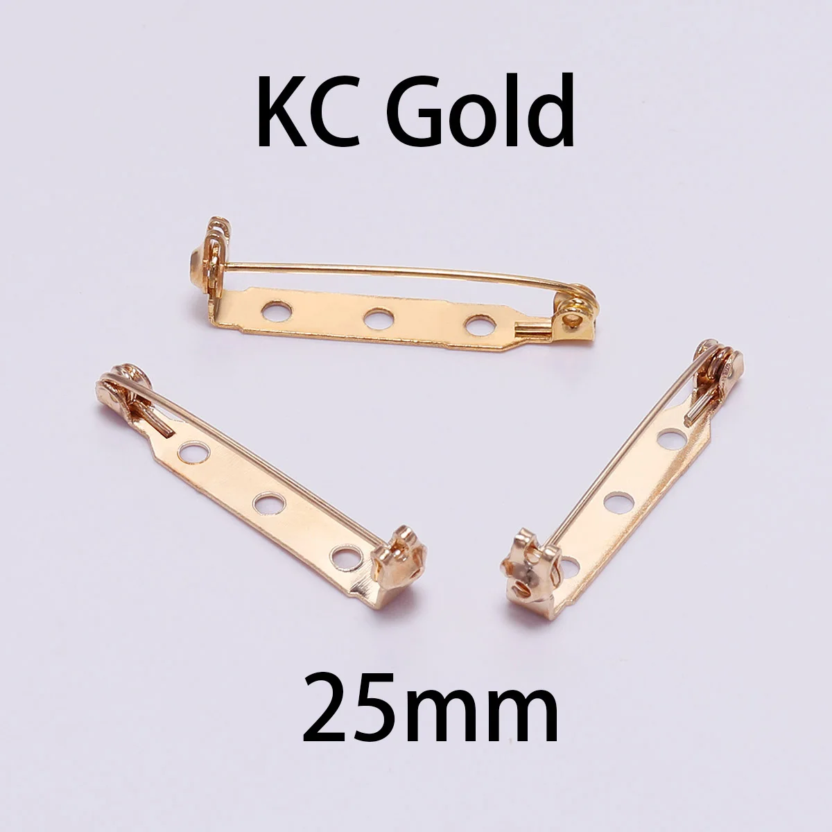 KC Gold-25mm 20 шт., 20, 25, 32 мм, брошь с покрытием, зажим, основа, пустая, безопасный замок, брошь, основа, булавка для изготовления ювелирных изделий, сделай сам, аксессуары для ювелирных изделий - Цвет: KC Gold-25mm